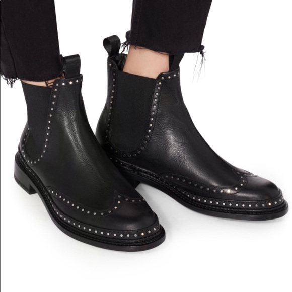 Rag & Bone Benson Leather Studded Chelsea Boot - Picture 5 of 7
